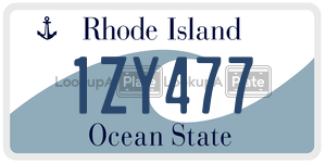 1ZY477 license plate in Rhode Island