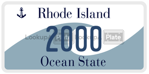 2000 license plate in Rhode Island
