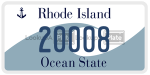 20008 license plate in Rhode Island