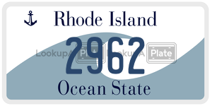 2962  license plate in RI