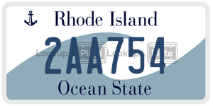 2AA754  license plate in RI