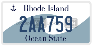 2AA759  license plate in RI