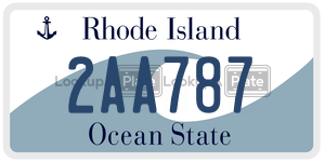 2AA787 license plate in Rhode Island