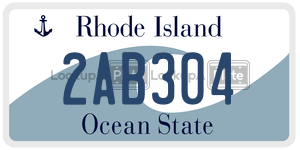 2AB304  license plate in RI