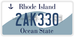 2AK330  license plate in RI