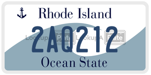 2AQ212 license plate in Rhode Island