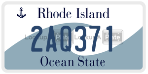 2AQ371  license plate in RI