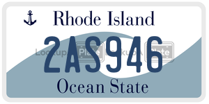 2AS946  license plate in RI