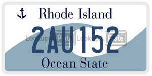 2AU152  license plate in RI