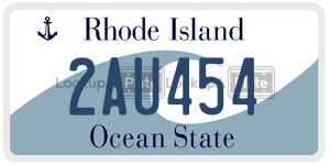 2AU454  license plate in RI
