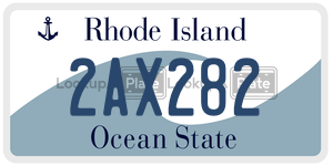 2AX282  license plate in RI