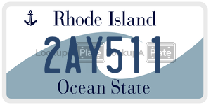2AY511 license plate in Rhode Island