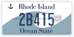 2B415 license plate in Rhode Island