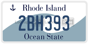 2BH393  license plate in RI