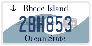 2BH853  license plate in RI