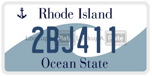 2BJ411  license plate in RI