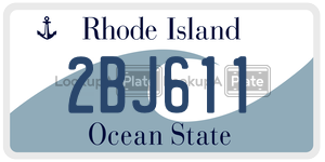 2BJ611  license plate in RI
