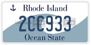 2CC933  license plate in RI