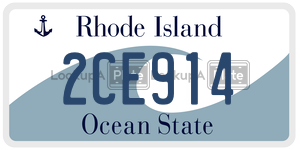 2CE914  license plate in RI