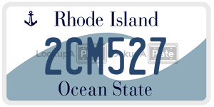 2CM527  license plate in RI