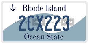 2CX223  license plate in RI