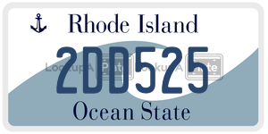 2DD525  license plate in RI