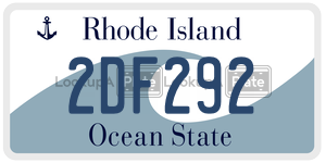 2DF292  license plate in RI