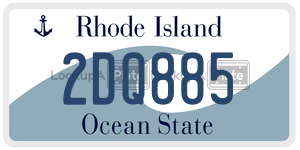 2DQ885  license plate in RI
