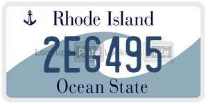 2EG495  license plate in RI