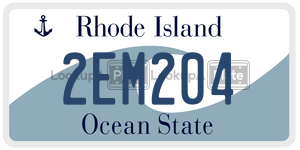 2EM204  license plate in RI
