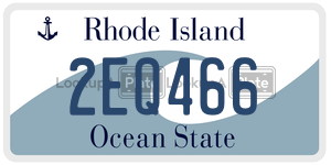 2EQ466  license plate in RI