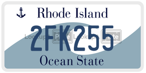 2FK255  license plate in RI