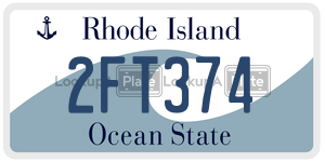 2FT374  license plate in RI