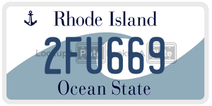 2FU669  license plate in RI