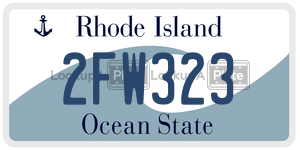 2FW323  license plate in RI