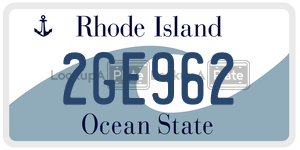 2GE962  license plate in RI