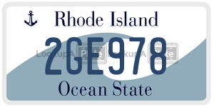 2GE978  license plate in RI