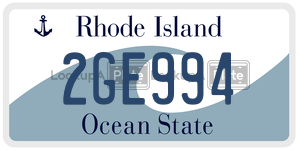 2GE994  license plate in RI