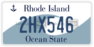 2HX546  license plate in RI