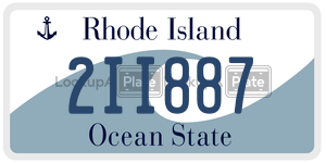 2II887  license plate in RI