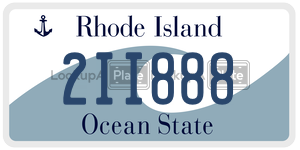 2II888  license plate in RI