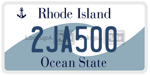 2JA500  license plate in RI