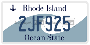 2JF925  license plate in RI