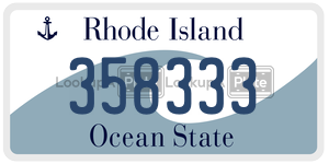 358333 license plate in Rhode Island