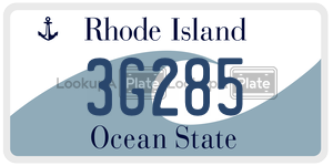 3G285  license plate in RI