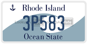 3P583 license plate in Rhode Island