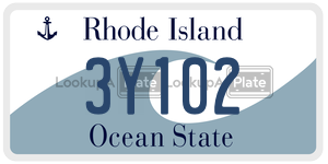 3Y102 license plate in Rhode Island