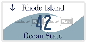 42 license plate in Rhode Island