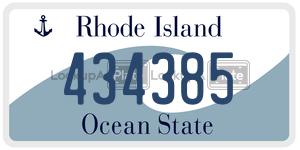 434385  license plate in RI