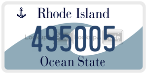 495005 license plate in Rhode Island